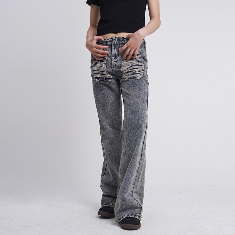 Jean Aelfric Eden Distressed Washed Bleu | YQC-32661757